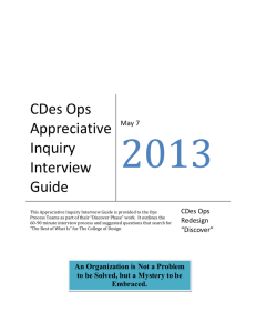CDes Ops Appreciative Inquiry Interview Guide