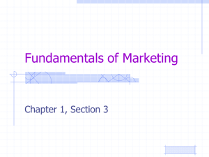 Fundamentals of Marketing