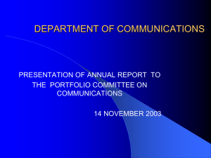 department of communications