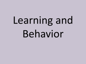 Learning and Behavior - White Plains Public Schools