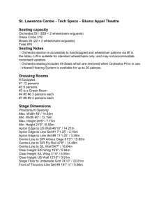 Technical Specifications - St. Lawrence Centre for the Arts