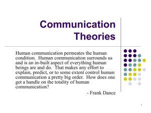 Unit 1: Communication Theories