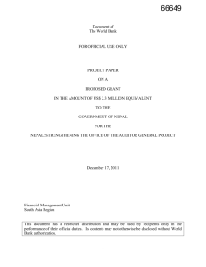 Annex 1: Results Framework and Monitoring