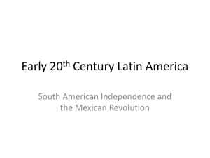 Early 20th C. Latin America and Mexico