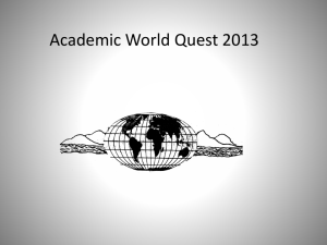 World Quest 2013 - Hudson Valley World Affairs Council