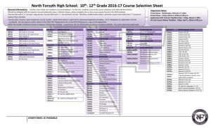 Rising 10th-12th Course Selection Sheet