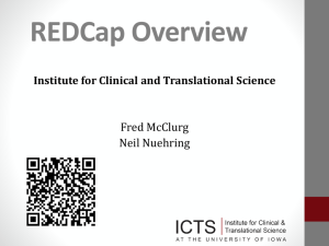 What is REDCap? - Institute for Clinical and Translational Science