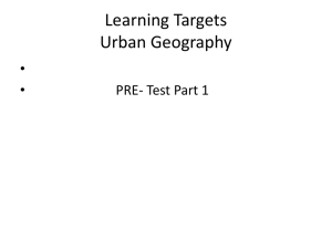 Learning Targets Urban Geography