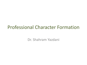 Professional Character Formation