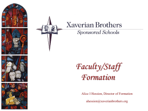 Mission, Vision, Values - Xaverian Brothers Sponsored Schools