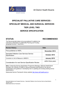 Specialist Palliative Care Services