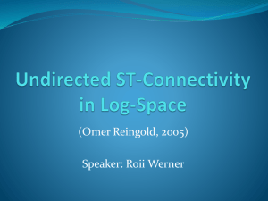 Undirected ST-Connectivity in Log