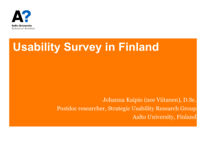 Usability Survey in Finland