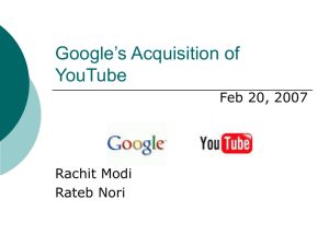 Google's Acquisition of YouTube