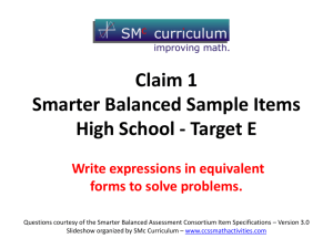 Target E - CCSS Math Activities