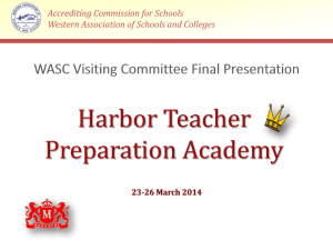 WASC Visiting Committee Final Presentation