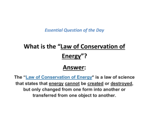 Everyday Examples: Law of Conservation of Energy