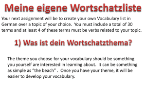 After you have created your vocabulary list, you will then need to
