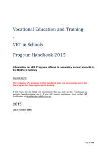 VETiS Handbook 2015