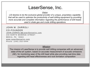 LaserSense, Inc. - Shale Gas Innovation and Commercialization