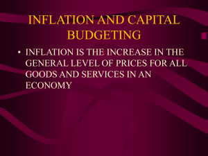 inflation and capital budgeting