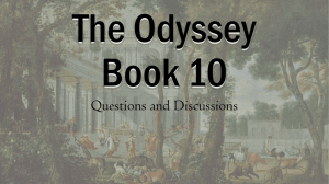 The Odyssey Book 10 - Ms. Chapman's Class
