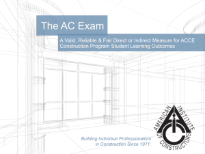 The AC Exam - American Institute of Constructors