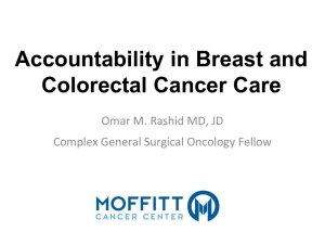 Accountability in Breast and Colorectal Cancer Care