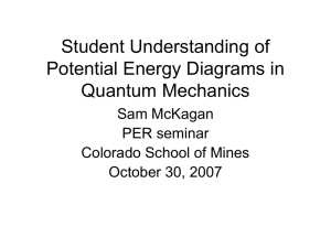 Student Understanding of Potential Energy Diagrams in Quantum