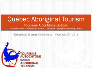 Retombées économiques du tourisme autochtone au Québec