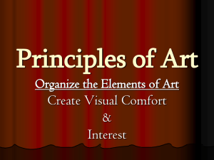 What you notice Organize the Elements of Art