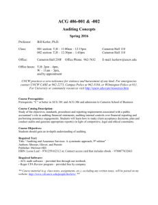 ACG 406 Spring 2016 Syllabus and Schedule