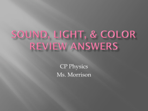 Sound, light, & color review answers