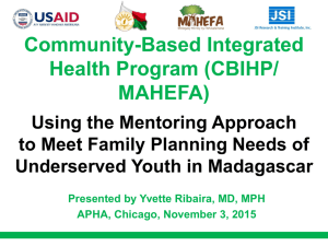 Community-Based Integrated Health Program (CBIHP
