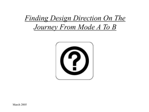 Finding Design Direction On The Journey From Mode A To B