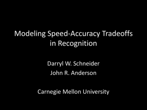 Modeling Speed-Accuracy Tradeoffs in Recognition - ACT-R