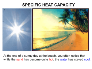 specific heat capacities - The Grange School Blogs