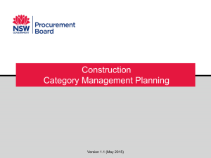 Construction Category Management Planning