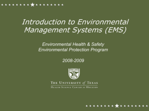 Introduction to Environmental Management Systems