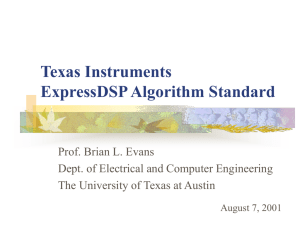 Texas Instruments ExpressDSP Algorithm Standard