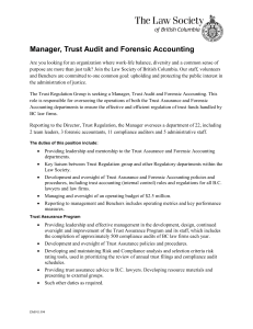 Manager, Trust Audit and Forensic Accounting