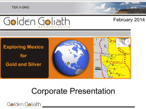 San Martin Mine 500 Level - Golden Goliath Resources Ltd.