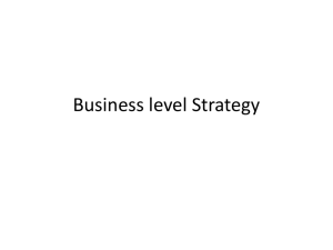 Business level Strategy,ch5