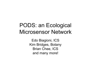 PODS: an Ecological Microsensor Network