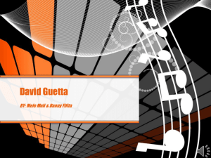 Final Proj - David Guetta