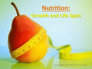 Nutrition: Growth and Life Span