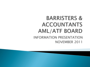 OUTLINE - Barristers and Accountants AML/ATF Board