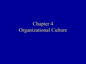 Creating Organizational Culture