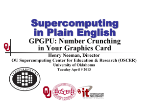 PowerPoint - OU Supercomputing Center for Education & Research