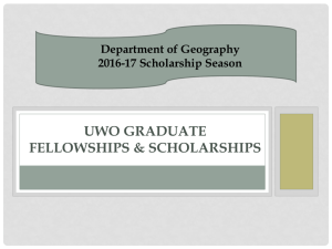 uwo graduate fellowships & scholarships